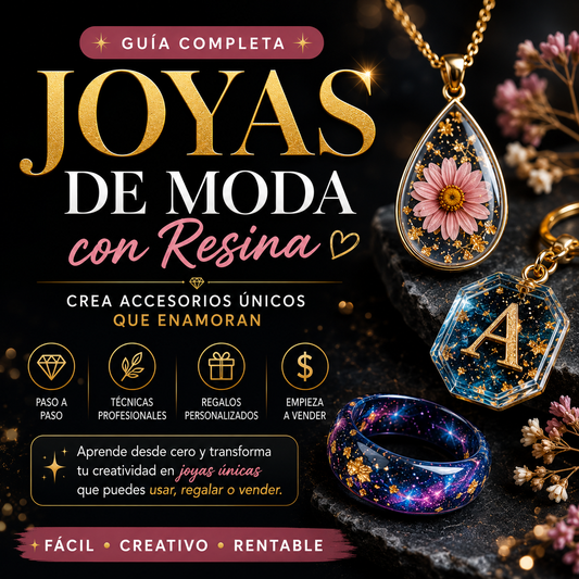 crea joyas de resina uv